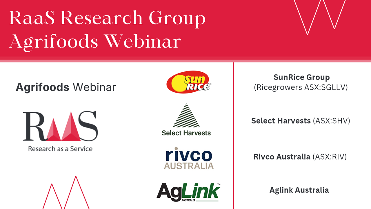 RAAS Research Group Stock Take Agrifoods Webinar