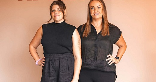 The Afterglow self-service beauty studio founders Ashleigh Potocki (left) and Jessica Leonard.