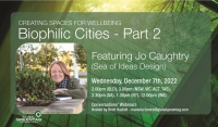 Biophilic Cities Webinar: Creating spaces for wellbeing